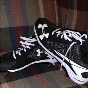 NEW Under Armour Black and White Authentic Shoes.  ***Worn once for pictures***